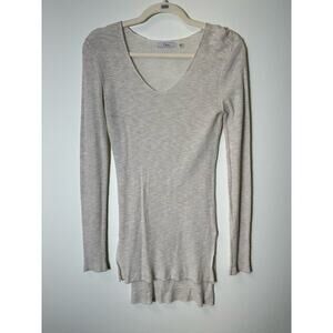 Dex Beige Lightweight Tunic Sweater Sz S